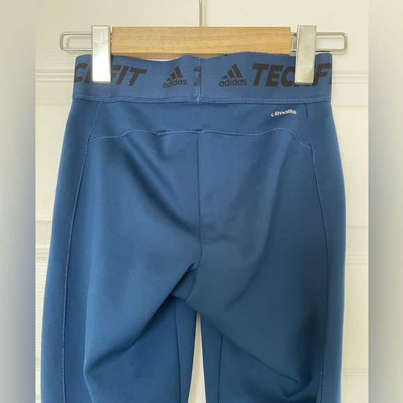 Adidas Rich Blue TechFit Gym Pants Size XSMALL - Picture 5 of 7